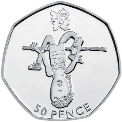 2011 Silver 50p - London 2012 Sports Collection - ATHLETICS